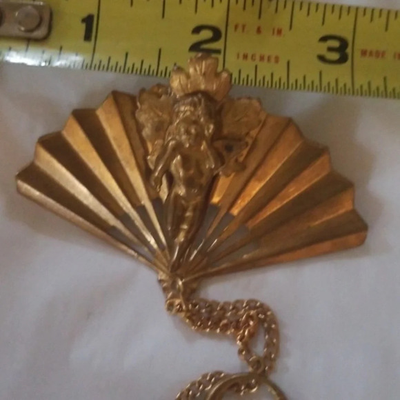 Vintage with the Angels Fan brooch - Picture 6 of 8